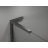 Mexen Kioto-X L Duschwand Walk-in 120 x 200 cm, transparent 10 mm, gebürstet Gun Gray - 800-120-107-66-00-X