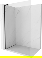 Mexen Kioto-X L Parede de Duche Walk-in 100 x 200 cm, transparente 10 mm, preta - 800-100-107-70-00-X