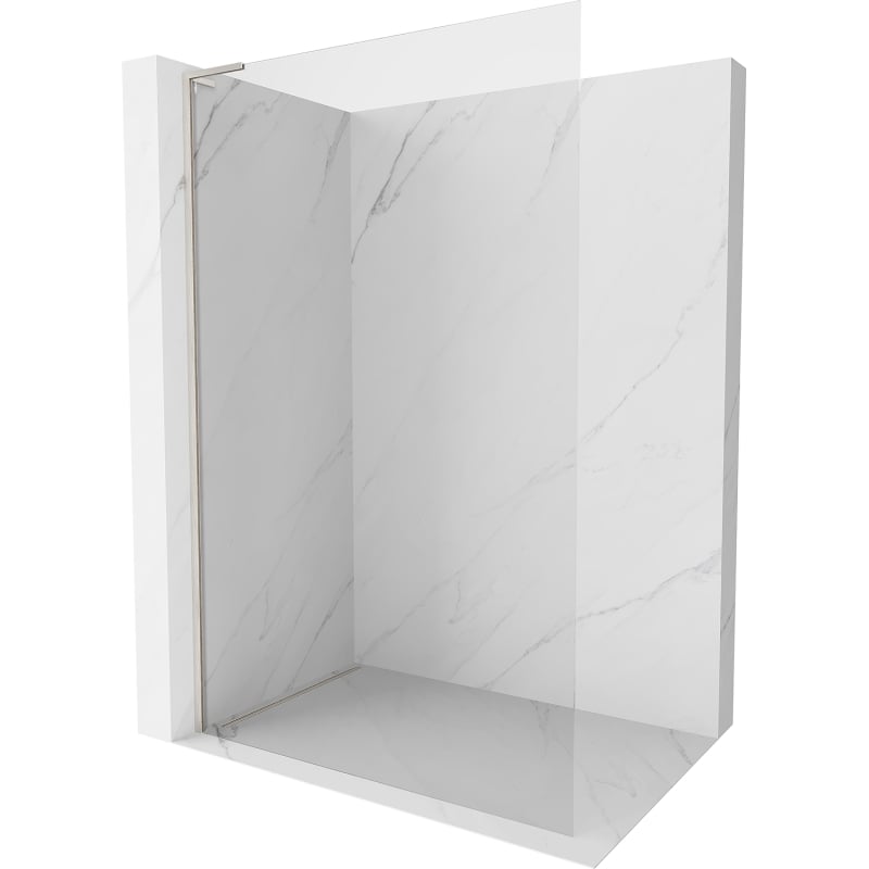 Mexen Kioto-X L Walk-in tuš stijena 60 x 200 cm, prozirna 10 mm, brušeni nikal - 800-060-107-97-00-X