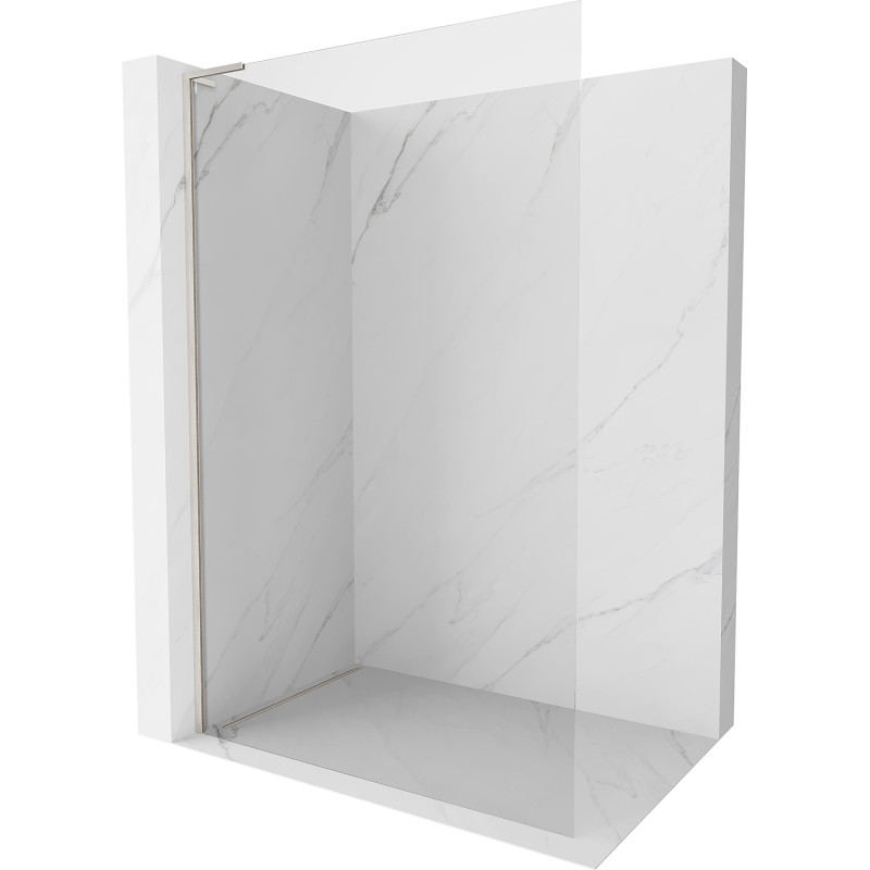 Mexen Kioto-X L Dušisein Walk-in 70 x 200 cm, läbipaistev 10 mm, harjatud nikkel - 800-070-107-97-00-X