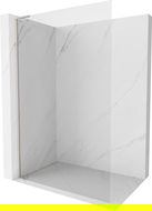 Mexen Kioto-X L Duschwand Walk-in 80 x 200 cm, transparent 10 mm, gebürstetes Nickel - 800-080-107-97-00-X