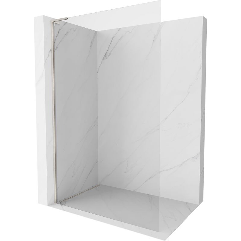 Mexen Kioto-X L Douchewand Walk-in 110 x 200 cm, transparant 10 mm, geborsteld nikkel - 800-110-107-97-00-X