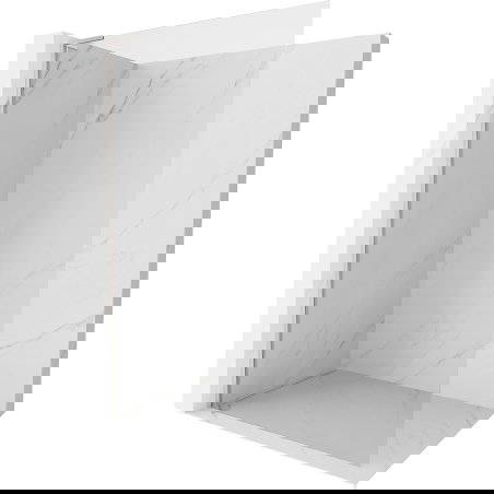 Mexen Kioto-X L tuš stena Walk-in 120 x 200 cm, prozorna 10 mm, brušen nikel - 800-120-107-97-00-X