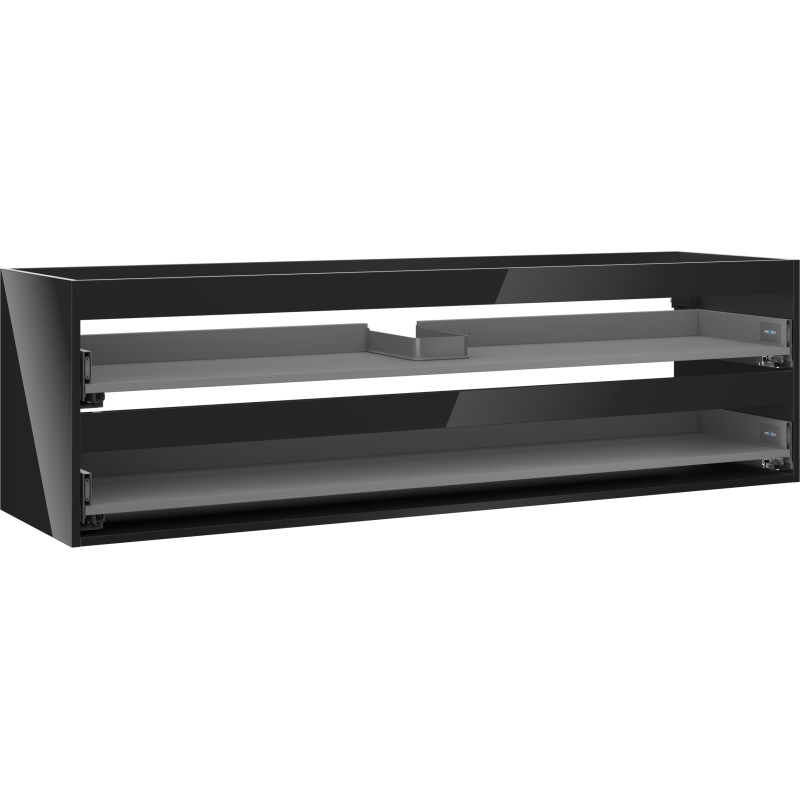 Mexen Box-A korpus ormarića ispod umivaonika 160 cm, 2 ladice, crni sjaj - 91AX0-1600-470-2-70