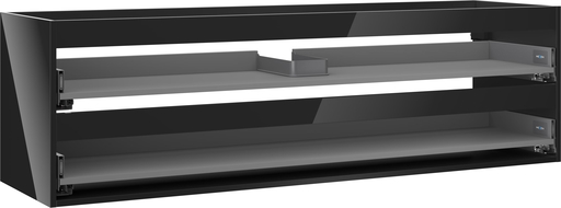 Mexen Box-A meuble sous-lavabo 160 cm, 2 tiroirs, noir brillant - 91AX0-1600-470-2-70