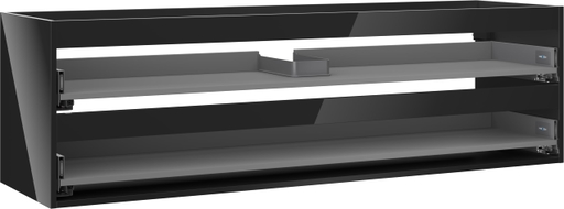 Mexen Box-A valamualuskapi korpus 160 cm, 2 sahtlit, must läikiv - 91AX0-1600-470-2-70