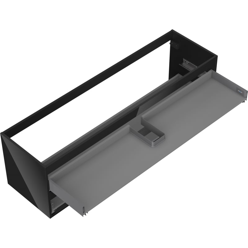 Mexen Box-A cabinet carcass 160 cm, 2 drawers, black gloss - 91AX0-1600-470-2-70