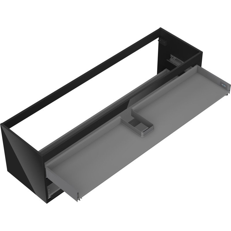 Mexen Box-A korpus ormarića ispod umivaonika 160 cm, 2 ladice, crni sjaj - 91AX0-1600-470-2-70