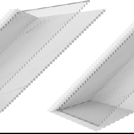 Mexen Kioto-XF L tuš zaslon Walk-in z okvirjem 80 x 202 cm, prozoren 10 mm, krom - 800-080-174-01-00-XF