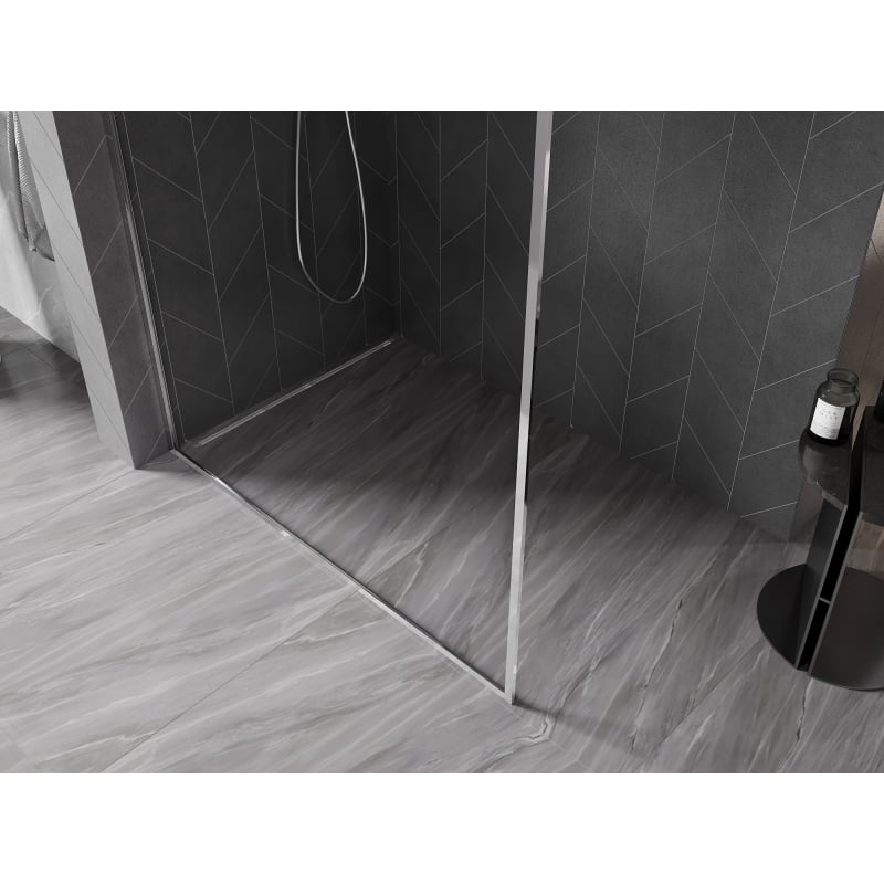 Mexen Kioto-XF L dušisein Walk-in raamiga 120 x 202 cm, läbipaistev 10 mm, kroom - 800-120-174-01-00-XF