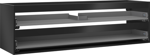 Mexen Box-A Korpus für Waschtischunterschrank 160 cm, 2 Schubladen, Schwarz Matt - 91AX0-1600-470-2-71