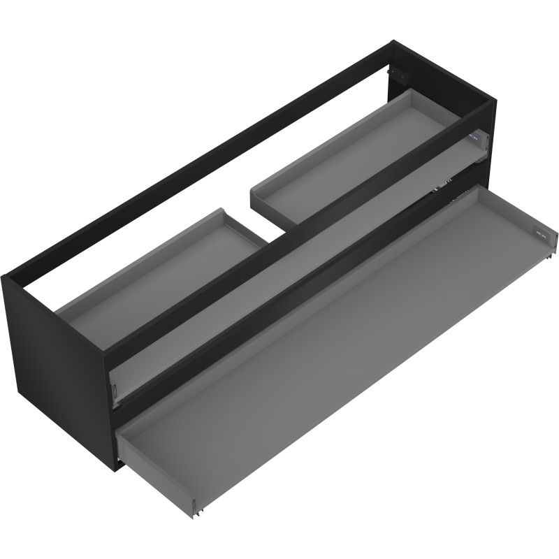 Mexen Box-A valamukapi korpus 160 cm, 2 sahtlit, must matt - 91AX0-1600-470-2-71