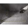 Mexen Kioto-XF L Duschwand Walk-in mit Rahmen 60 x 202 cm, transparent 10 mm, gold - 800-060-174-50-00-XF