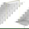 Mexen Kioto-XF L douchewand Walk-in met frame 90 x 202 cm, transparant 10 mm, goud - 800-090-174-50-00-XF
