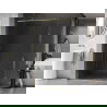 Mexen Kioto-XF L Duschwand Walk-in mit Rahmen 110 x 202 cm, transparent 10 mm, gold - 800-110-174-50-00-XF