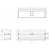 Mexen Box-A valamualuse kapi korpus 140 cm, 2 sahtlit, pähkel - 91AX0-1400-470-2-86