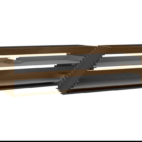 Mexen Box-A Korpus für Waschtischunterschrank 160 cm, 2 Schubladen, Nussbaum - 91AX0-1600-470-2-86