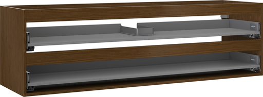 Mexen Box-A armazón de gabinete bajo lavabo 160 cm, 2 cajones, nogal - 91AX0-1600-470-2-86