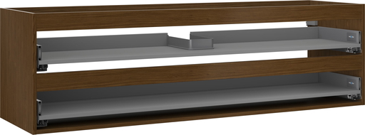 Mexen Box-A Korpus für Waschtischunterschrank 160 cm, 2 Schubladen, Nussbaum - 91AX0-1600-470-2-86