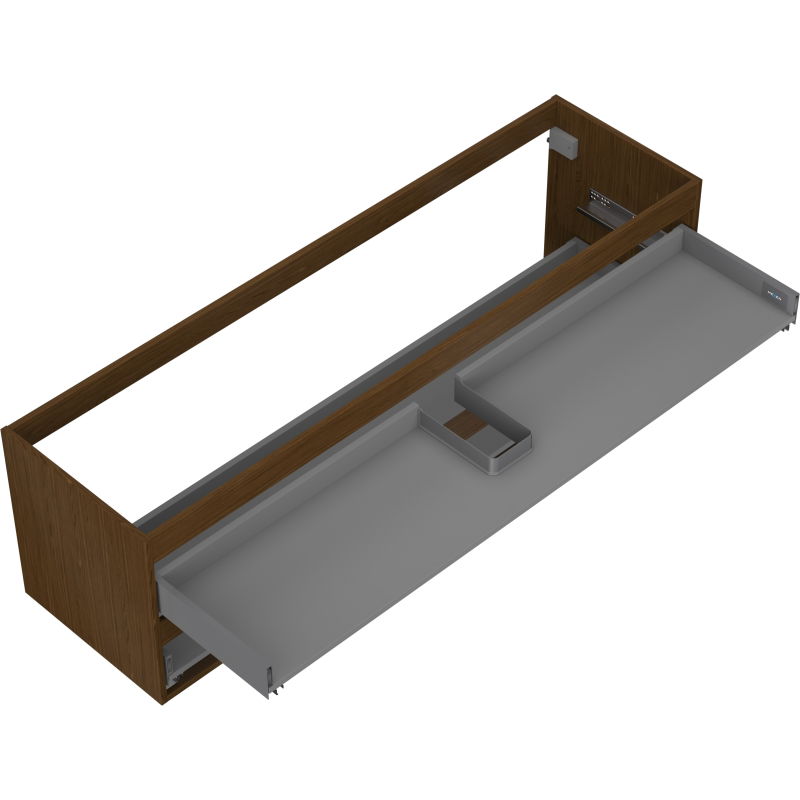 Mexen Box-A Korpus für Waschtischunterschrank 160 cm, 2 Schubladen, Nussbaum - 91AX0-1600-470-2-86
