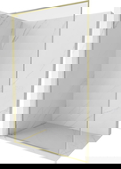 Mexen Kioto-XF L paroi de douche Walk-in avec cadre 70 x 202 cm, transparent 10 mm, or brossé - 800-070-174-55-00-XF