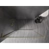 Mexen Kioto-XF L Duschwand Walk-in mit Rahmen 70 x 202 cm, transparent 10 mm, gebürstetes Gold - 800-070-174-55-00-XF