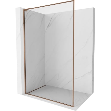 Mexen Kioto-XF L paroi de douche Walk-in avec cadre 60 x 202 cm, transparent 10 mm, or rose - 800-060-174-60-00-XF