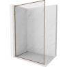 Mexen Kioto-XF L zid tuša Walk-in s okvirom 70 x 202 cm, proziran 10 mm, ružičasto zlato - 800-070-174-60-00-XF