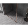 Mexen Kioto-XF L zid tuša Walk-in s okvirom 70 x 202 cm, proziran 10 mm, ružičasto zlato - 800-070-174-60-00-XF
