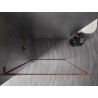 Mexen Kioto-XF L zid tuša Walk-in s okvirom 70 x 202 cm, proziran 10 mm, ružičasto zlato - 800-070-174-60-00-XF