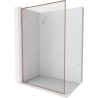 Mexen Kioto-XF L tuš pregrada Walk-in s okvirom 80 x 202 cm, prozirna 10 mm, brušeni bakar - 800-080-174-65-00-XF
