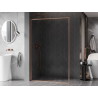 Mexen Kioto-XF L tuš pregrada Walk-in s okvirom 80 x 202 cm, prozirna 10 mm, brušeni bakar - 800-080-174-65-00-XF