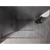 Mexen Kioto-XF L tuš pregrada Walk-in s okvirom 80 x 202 cm, prozirna 10 mm, brušeni bakar - 800-080-174-65-00-XF