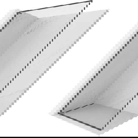 Mexen Kioto-XF L Duschwand Walk-in mit Rahmen 80x202 cm, transparent 10 mm, gebürstet in Gun Gray - 800-080-174-66-00-XF