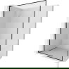 Mexen Kioto-XF L douchewand Walk-in met frame 70 x 202 cm, transparant 10 mm, zwart - 800-070-174-70-00-XF