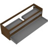 Mexen Box-A korpus szafki podumywalkowej 160 cm, 2 szuflady, orzech - 91AX0-1600-470-2-86