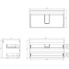 Mexen Box-A valamualuse kapi korpus 90 cm, 2 sahtlit, tamm - 91AX0-0900-470-2-81