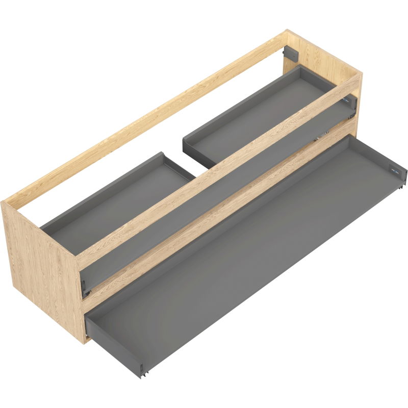 Mexen Box-A Unterschrankgehäuse 160 cm, 2 Schubladen, Eiche - 91AX0-1600-470-2-81