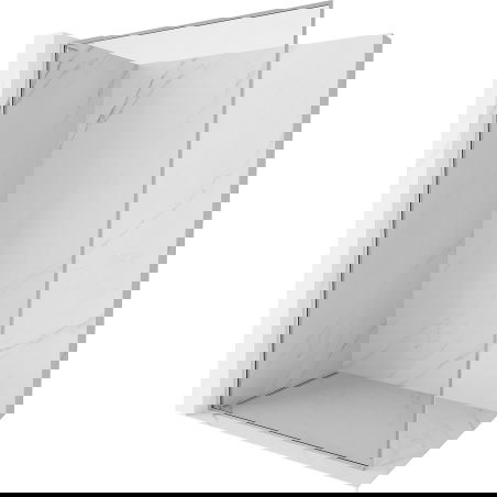 Mexen Kioto-F L Duschwand Walk-in mit Rahmen 100 x 202 cm, transparent 8 mm, Chrom - 800-100-174-01-00