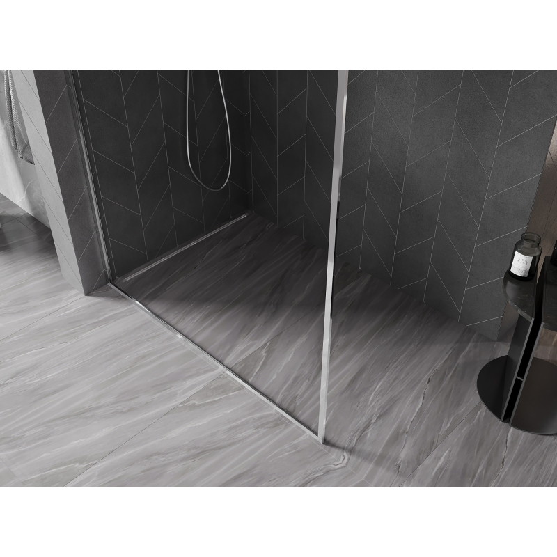 Mexen Kioto-F L Dušisein Walk-in raamiga 100 x 202 cm, läbipaistev 8 mm, kroom - 800-100-174-01-00