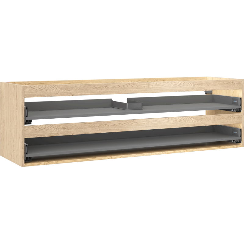 Mexen Box-A underskåpsstomme för tvättställ 160 cm, 2 lådor, ek - 91AX0-1600-470-2-81