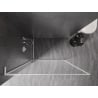 Mexen Kioto-F L ścianka prysznicowa Walk-in z ramką 55 x 202 cm, transparent 8 mm, biała - 800-055-174-20-00