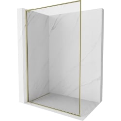 Mexen Kioto-F L ścianka prysznicowa Walk-in z ramką 55 x 202 cm, transparent 8 mm, złota - 800-055-174-50-00