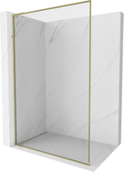 Mexen Kioto-F L Stijena za tuš Walk-in s okvirom 55 x 202 cm, prozirna 8 mm, zlatna - 800-055-174-50-00