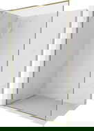 Mexen Kioto-F L Duschwand Walk-in mit Rahmen 60 x 202 cm, transparent 8 mm, golden - 800-060-174-50-00