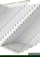 Mexen Kioto-F L parede de chuveiro Walk-in com moldura 65 x 202 cm, transparente 8 mm, dourada - 800-065-174-50-00