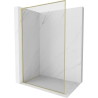 Mexen Kioto-F L zidni tuš Walk-in s okvirom 60 x 202 cm, prozirno 8 mm, zlato četkano - 800-060-174-55-00