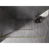 Mexen Kioto-F L zidni tuš Walk-in s okvirom 60 x 202 cm, prozirno 8 mm, zlato četkano - 800-060-174-55-00