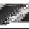 Mexen Kioto-F L Duschwand Walk-in mit Rahmen 80 x 202 cm, transparent 8 mm, gold gebürstet - 800-080-174-55-00