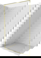 Mexen Kioto-F L panel de ducha Walk-in con marco 120 x 202 cm, transparente 8 mm, oro cepillado - 800-120-174-55-00